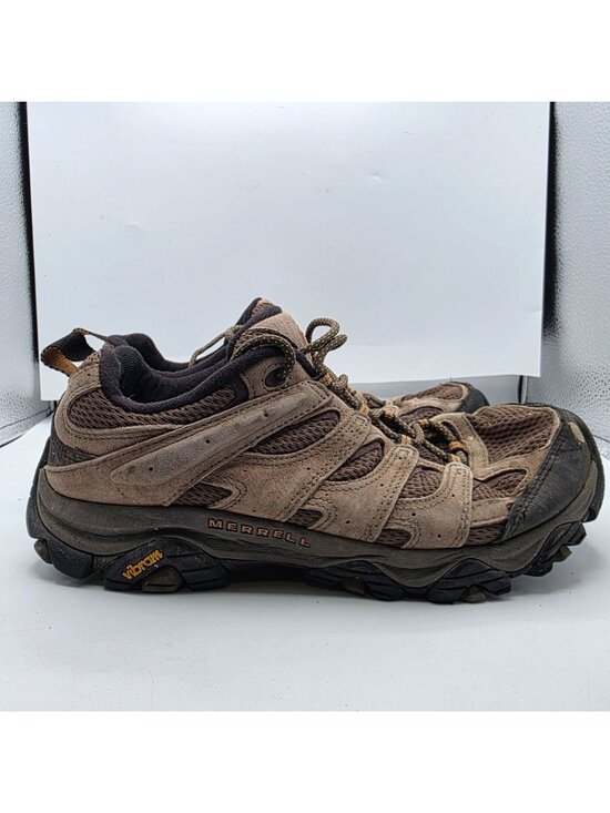 Merrell Moab 3 Mens Size 9.5 Brown Hiking Shoes Vibram Soles Camping Outdoors